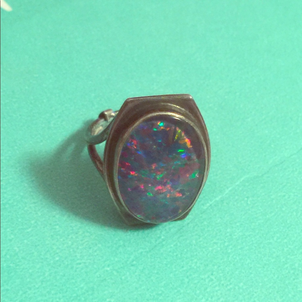 Pink and Blue Hologram Ring